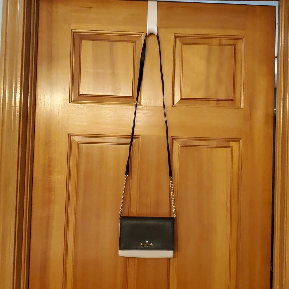 Kate Spade New York Saffiano Black and‎ Cream Crossbody Bag